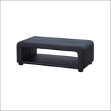Coffee Table Upholstered Pu Leather in Black Colour with 