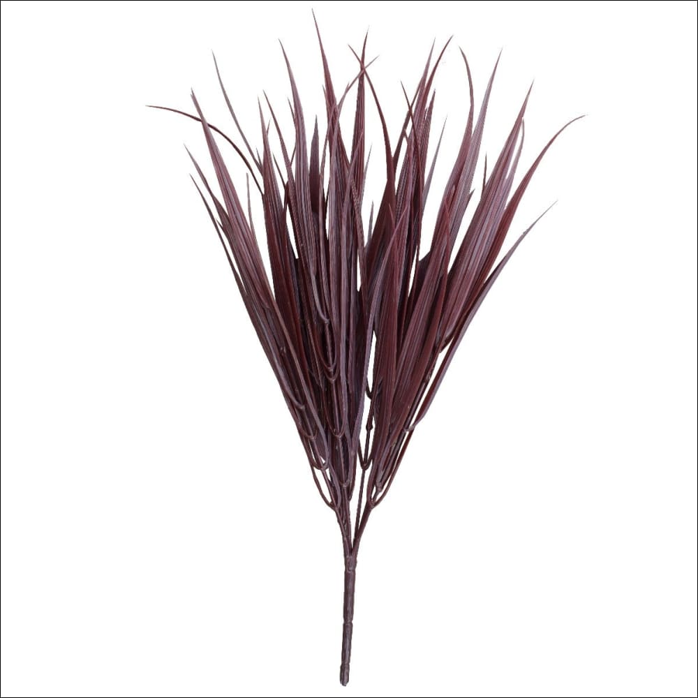Dark Red Artificial Grass Stem 35cm Long Uv Resistant - Home