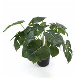 Dense Potted Artificial Split Philodendron Plant with Real 