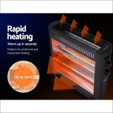 Devanti 2200w Infrared Radiant Heater Portable Electric 