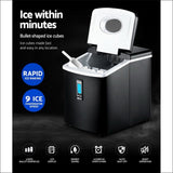 Devanti 3.2l Portable Ice Cube Maker Machine Benchtop 