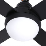Devanti 52’’ Ceiling Fan W/light W/remote Timer - Black - 