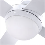 Devanti 52’’ Ceiling Fan W/light W/remote Timer - White - 