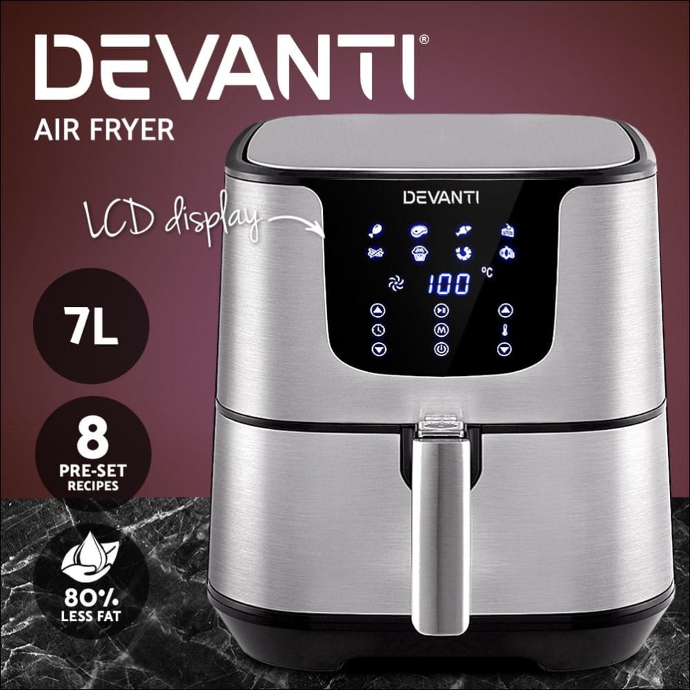 Devanti Air Fryer 7l Lcd Fryers Oil Free Oven Airfryer 