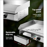 Devanti Commercial Electric Griddle Bbq Grill Pan Hot Plate 