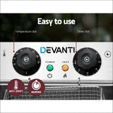 Devanti Commercial Electric Single Deep Fryer - Silver - 