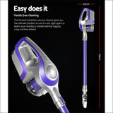 Devanti Cordless Stick Vacuum Cleaner - Purple & Grey - 