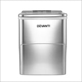 Devanti Portable Ice Cube Maker - Silver - Appliances > 