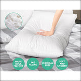 Giselle Bedding Duck Feather Down Twin Pack Pillow - Home & 
