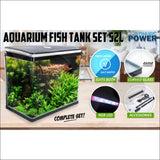 Dynamic Power Aquarium Fish Tank 52l Curved Glass Rgb Led - 