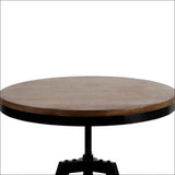 Artiss Elm Wood Round Dining Table - Dark Brown - Furniture 