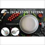 Fanjini Round 28cm Pure Sky Blue Stone Frypan Frying Pan 