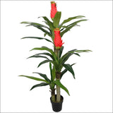 Faux Red Flowering Multi Cane Dracena 167cm - Home & Garden 