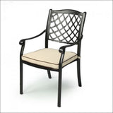 Fiji Metal Outdoor Dining Chair with Cushions (1 Pair) - 
