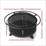 Fire Pit Bbq Grill Smoker Portable Outdoor Fireplace Patio 