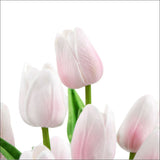 Flowering Pink Artificial Tulip Plant Arrangement with 