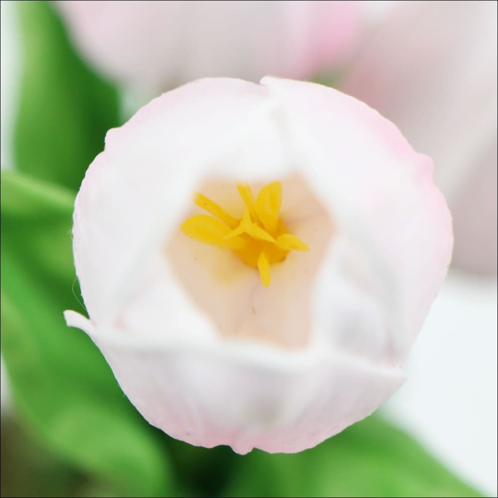 Flowering Pink Artificial Tulip Plant Arrangement with 