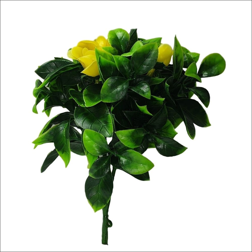 Flowering Yellow Rose Stem Uv Resistant 30cm - Home & Garden