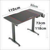 Gaming Standing Desk Home Office Lift Electric Height Adjustable Sit to Stand Motorized Standing