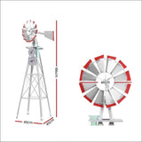 Garden Windmill 6ft 186cm Metal Ornaments Outdoor Decor 
