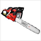 Giantz Petrol Chainsaw Chain saw E-start Commercial 45cc 16'' top Handle Tree