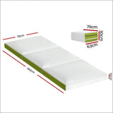 Giselle Bedding Foldable Mattress Folding Bed Mat Camping 