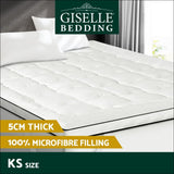 Giselle Bedding Mattress Topper Pillowtop - King Single - 