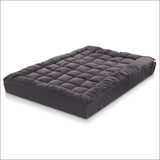 Giselle Double Mattress Topper Pillowtop 1000gsm Charcoal 