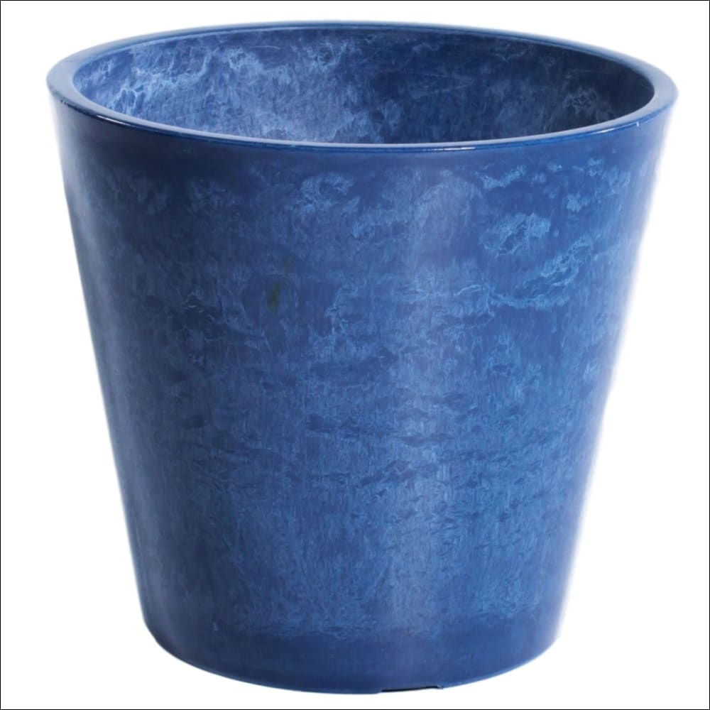 Glossy Blue Garden Pot 25cm - Home & Garden > Artificial 