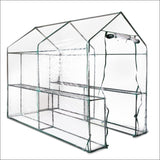 Greenhouse Garden Shed Green House 1.9x1.2m Storage Greenhouses Clear