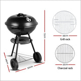 Grillz Charcoal Bbq Smoker Drill Outdoor Camping Patio 