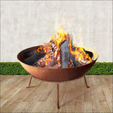 Grillz fire Pit Outdoor Heater Charcoal Rustic Burner Steel 