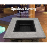 Grillz fire Pit Outdoor Table Charcoal Garden Fireplace 