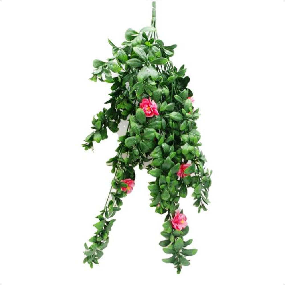 Hanging Pink Rose Stem Uv 85cm - Home & Garden > Artificial 