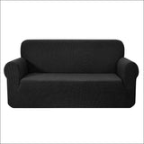 High Stretch Sofa Cover Couch Protector Slipcovers 3 Seater Black