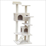 I.pet Cat Tree 134cm Trees Scratching Post Scratcher Tower Condo House Furniture Wood Beige