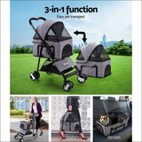 I.pet Pet Stroller Dog Carrier Foldable Pram 3 in 1 Middle 