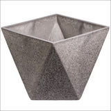 Imitation Dark Stone Geometric (square) Planter 30cm - Home 
