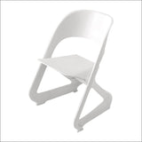 In Set Of 4 Dining Chairs Office Cafe Lounge Seat Stackable Plastic Leisure Chairs White
