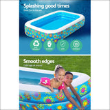 Inflatable Kids Play Pool Swimming Pool Rectangular Family 