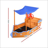 Keezi Boat Sand Pit with Canopy - Baby & Kids > Toys