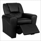 Keezi Kids Recliner Chair Black Pu Leather Sofa Lounge Couch