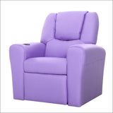 Keezi Kids Recliner Chair Purple Pu Leather Sofa Lounge 