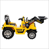 Rigo Kids Ride on Bulldozer Digger Electric Car Yellow - 