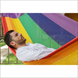King Mayan Legacy Cotton Mexican Hammock in Rainbow Colour -