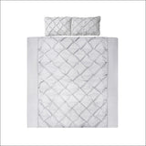 Giselle Bedding King Size Quilt Cover Set - Grey - Home & 