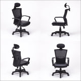 Korean Black Office Chair Ergonomic Chill - Furniture > 