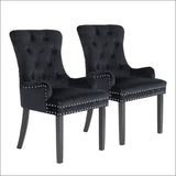 La Bella 2 Set Black French Provincial Dining Chair Ring 
