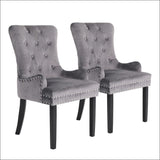 La Bella 2 Set Grey French Provincial Dining Chair Ring 
