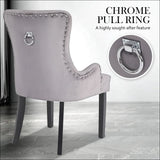 La Bella 2 Set Grey French Provincial Dining Chair Ring 